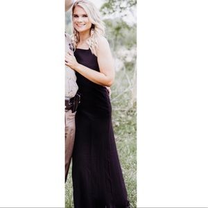 Black Square Neck Maxi